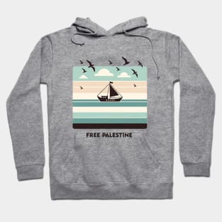 Free Palestine - Sail for Freedom Hoodie